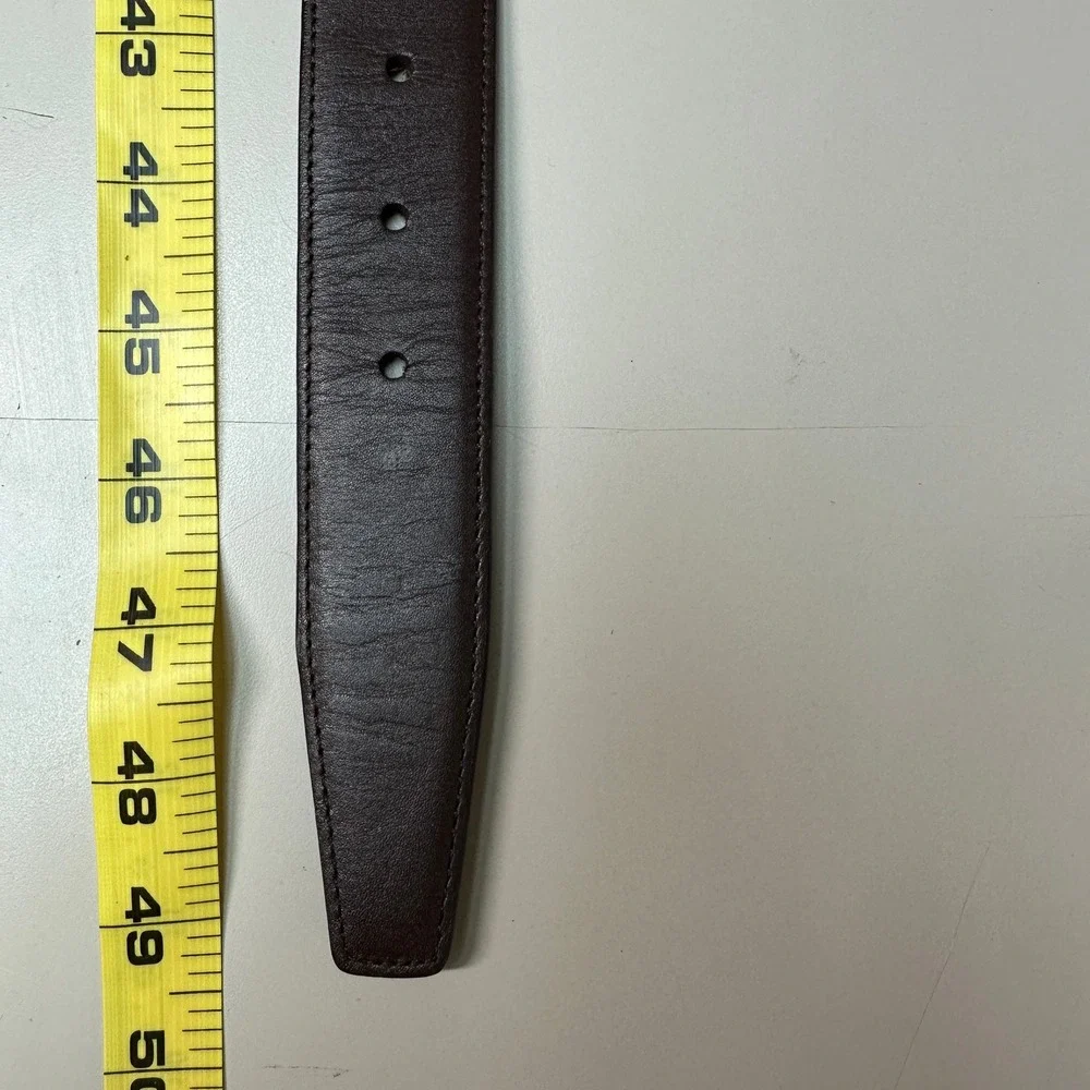 Ike by Ike Behar Mens Brown Genuine Leather Belt Size 42 Silver Buckle 9592049